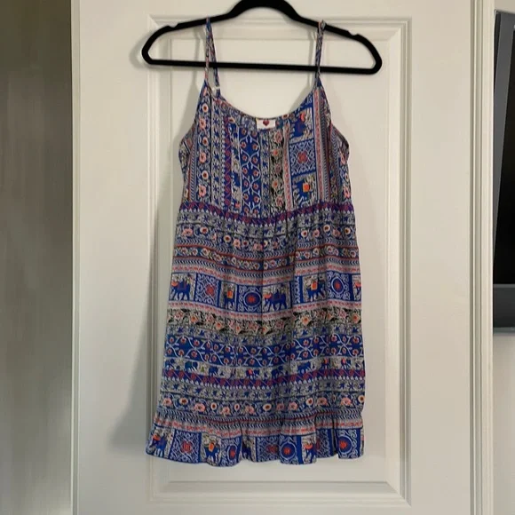 blue elephant dress Lilly Pulitzer blue elephant print tank dress size S main image 1